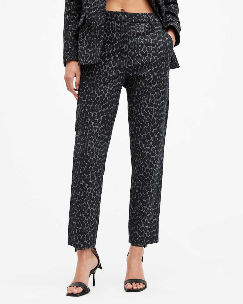 Aurora Leopard Jacquard Trousers