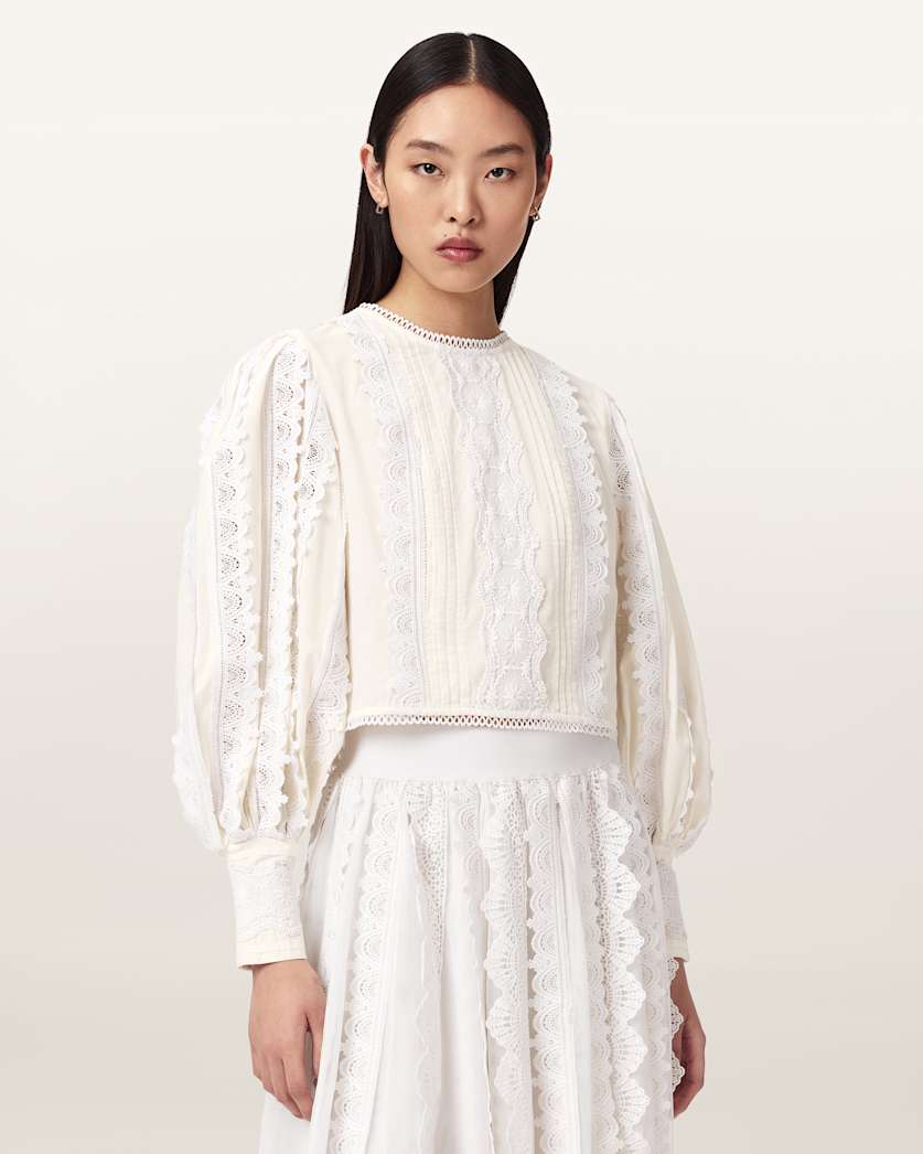 Hart Lace Embroidered Top