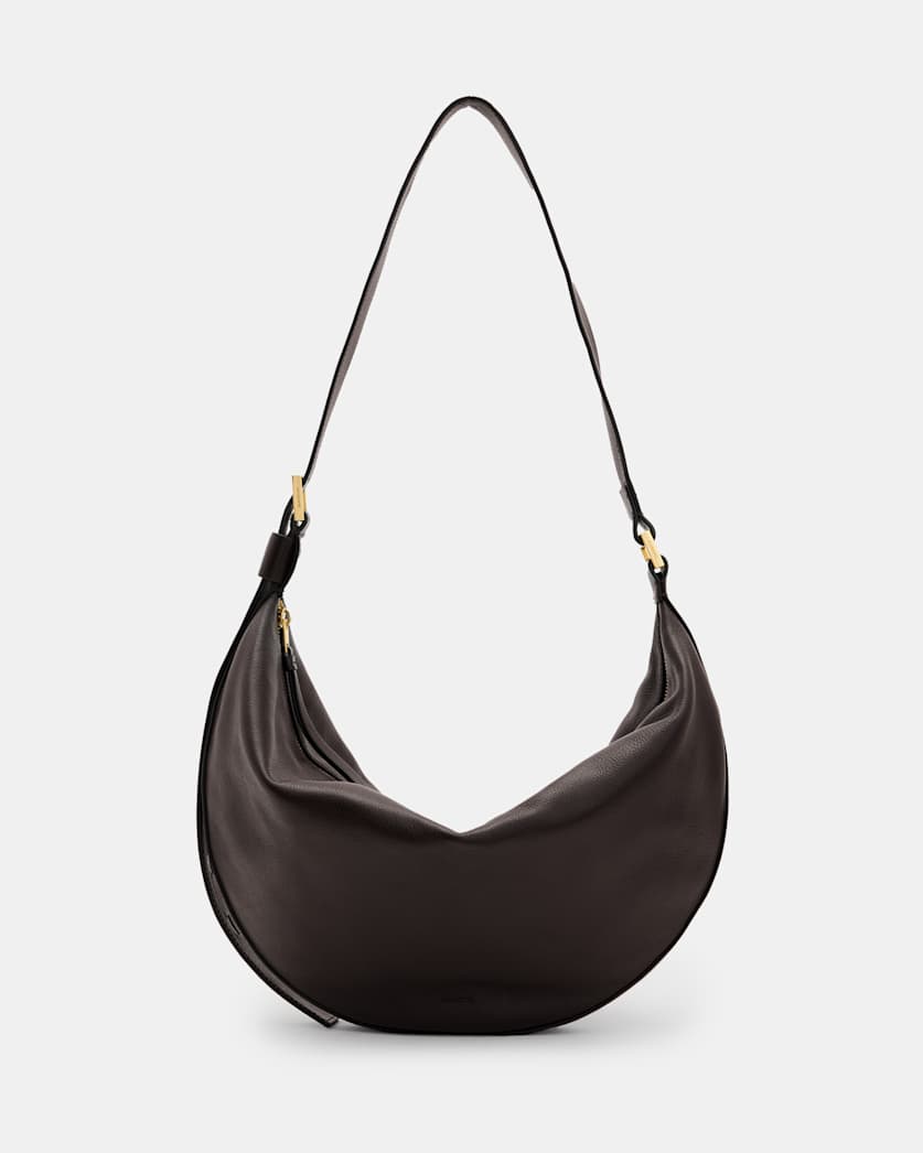 Half Moon Leather Shoulder Bag