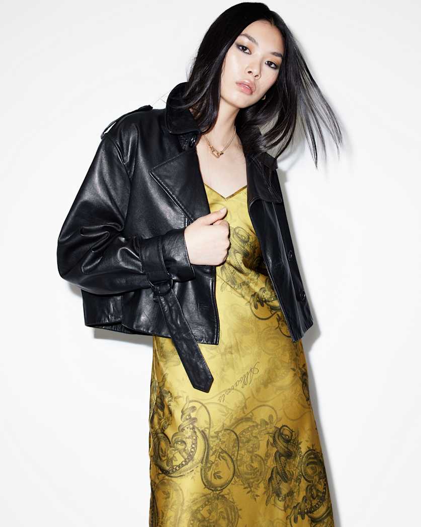 Tiana Slim Fit Printed Midi Slip Dress