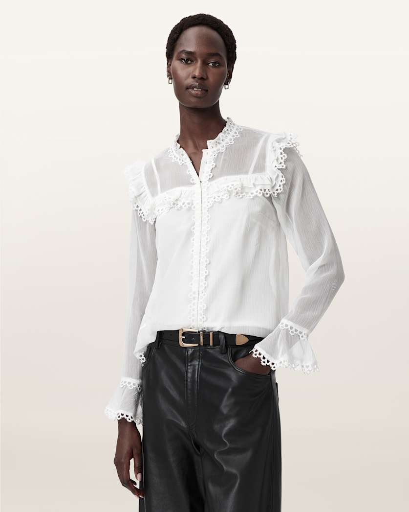 Ciara Sheer Lace Shirt