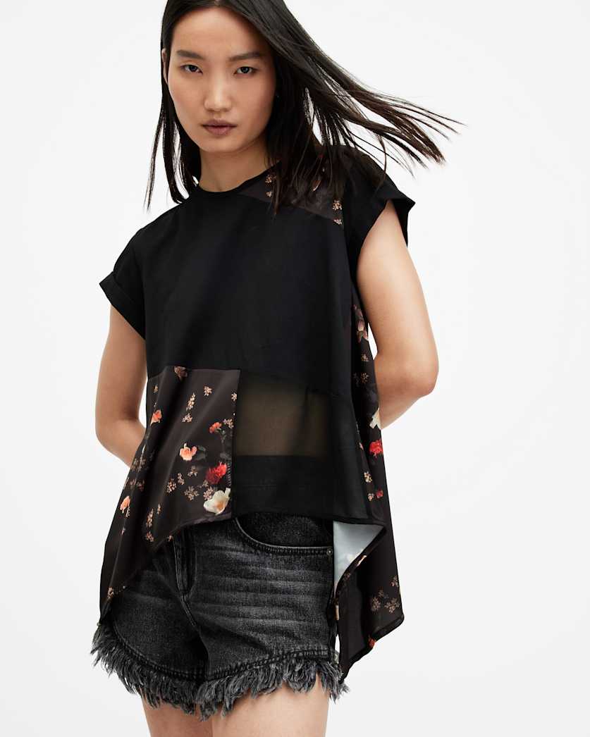 Zala Kora Handkerchief Hem T-Shirt