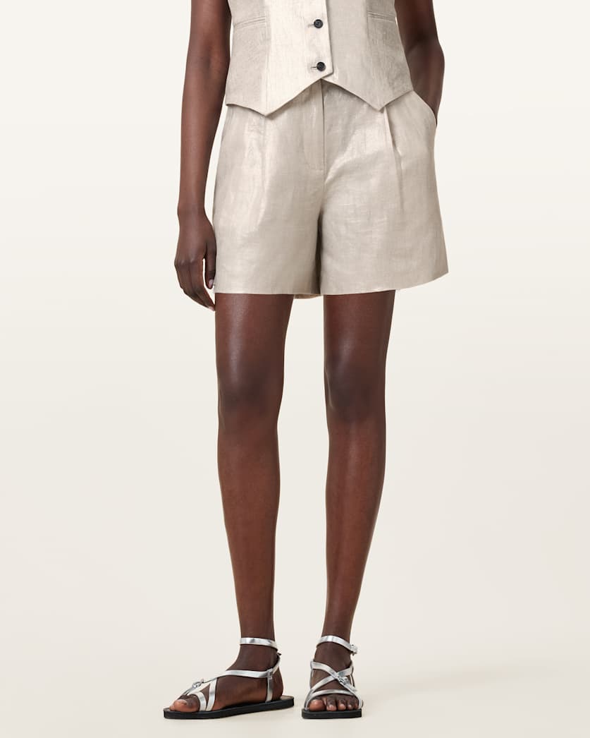 Averie Relaxed Fit Linen Shorts