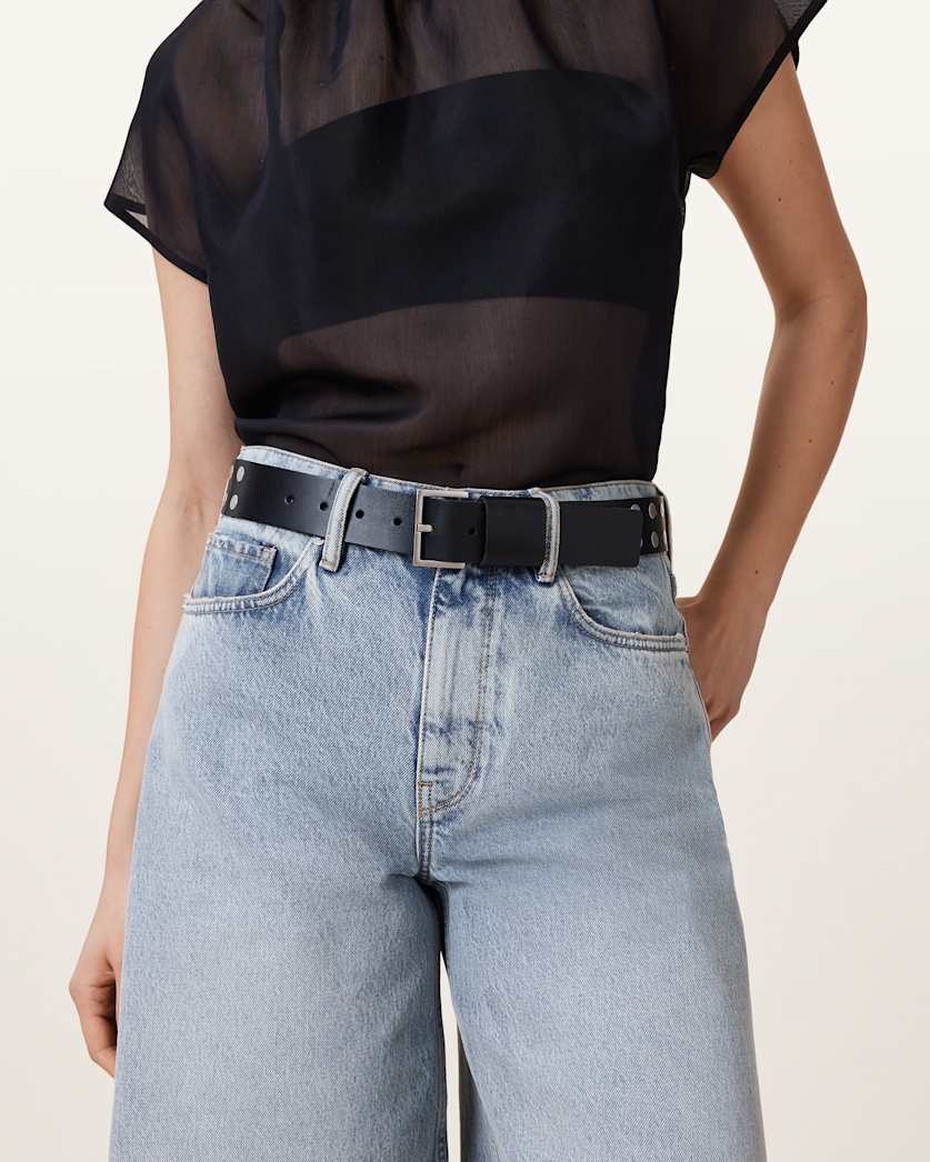 Lillie Studded Leather Belt