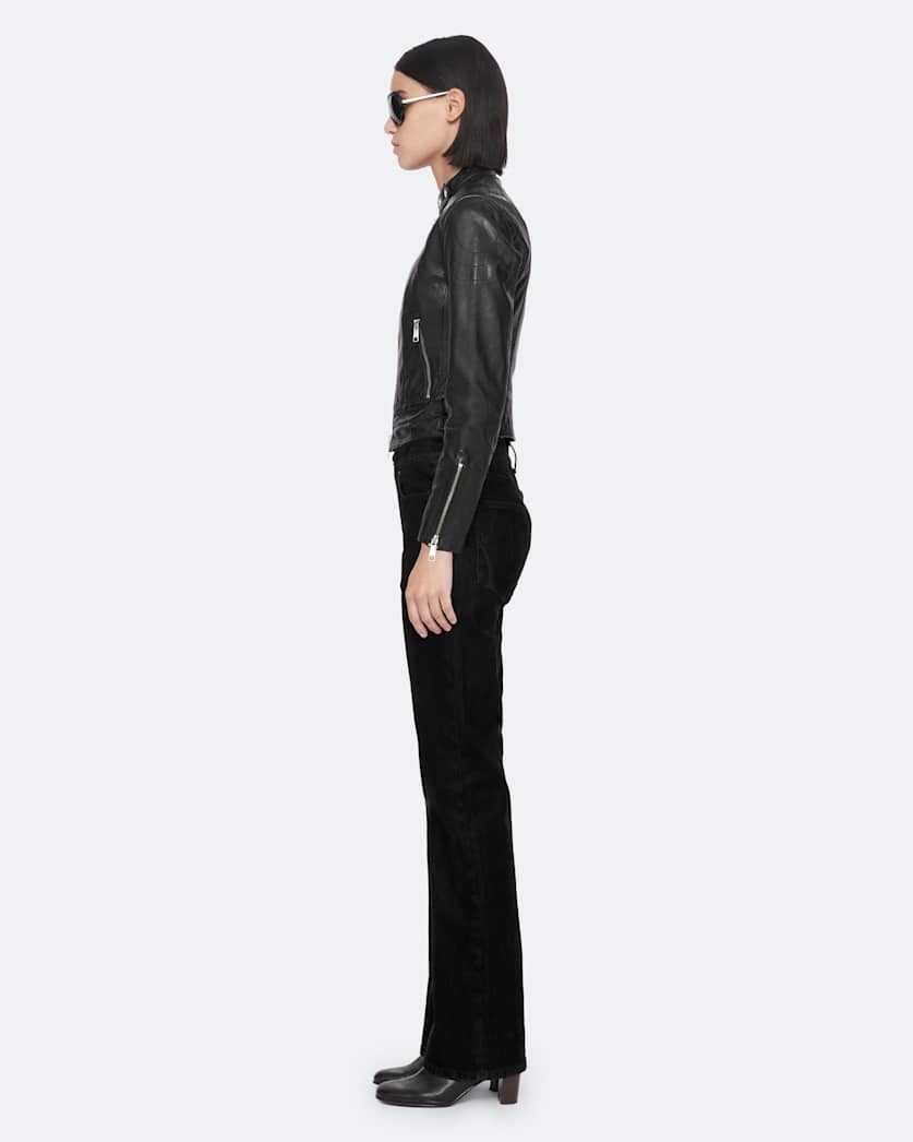 Comet Cropped Leather Jacket