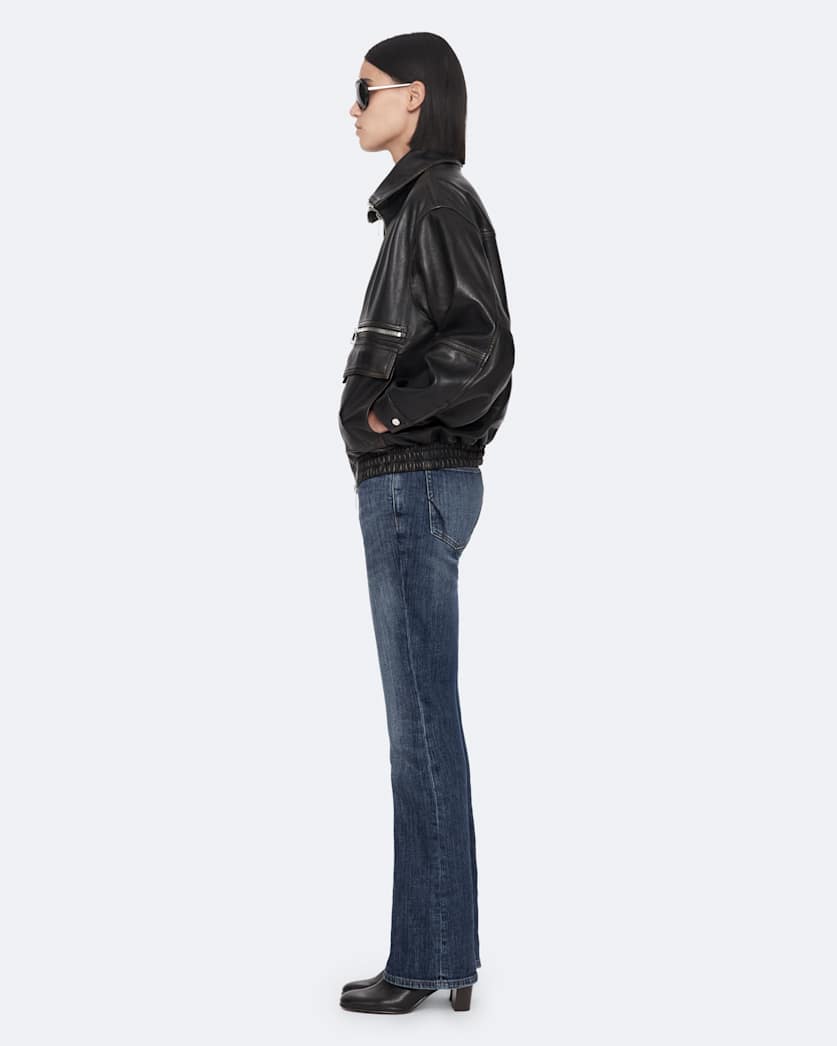 Elisa Leather Bomber Jacket