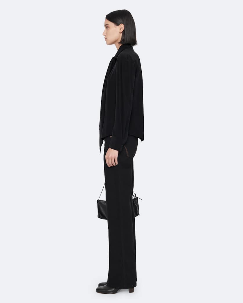 Bow-detail silk shirt