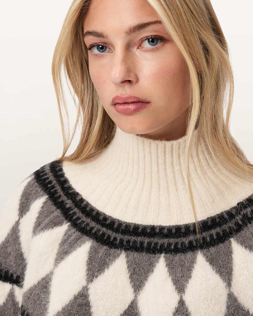Tura Funnel Neck Relaxed Fit Jumper