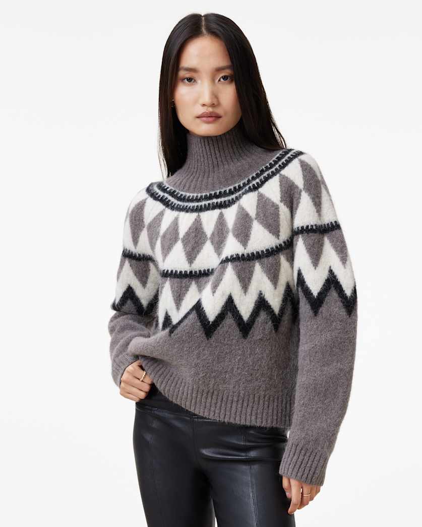 Tura Funnel Neck Relaxed Fit Sweater