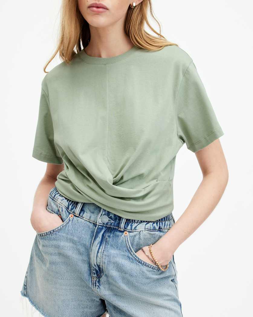 Mallinson Cropped Slim Wrap Over T-Shirt
