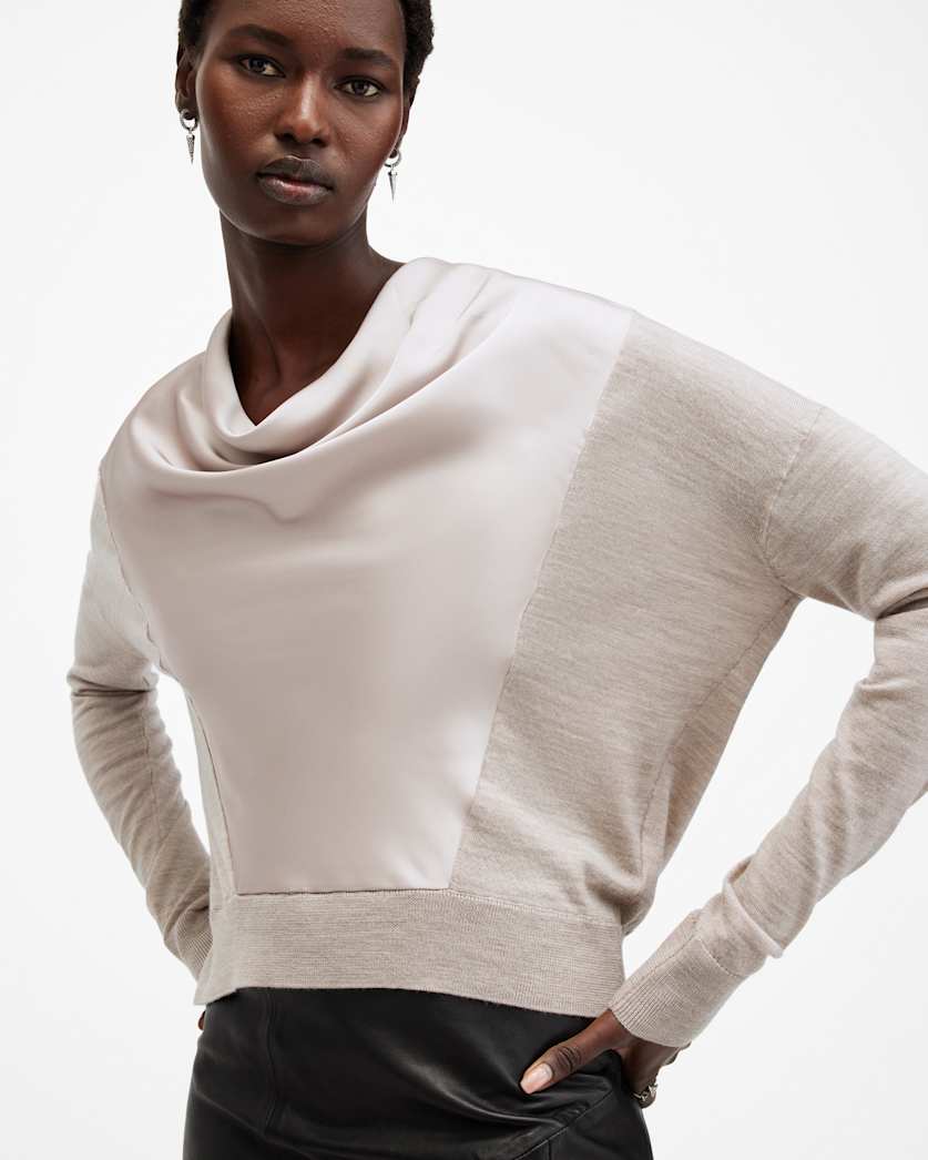 Myra Cowl Neck Merino Wool Jumper