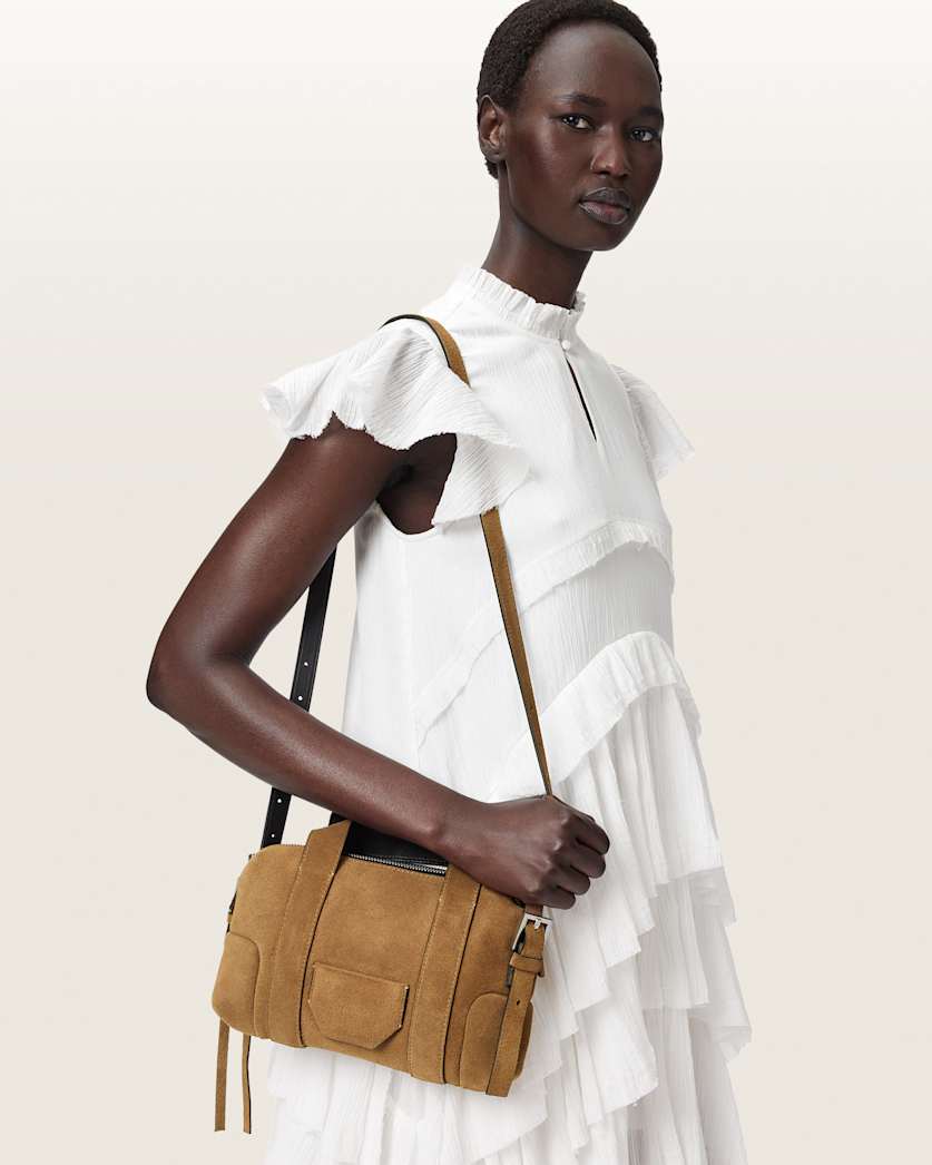 Ares Compact Suede Crossbody