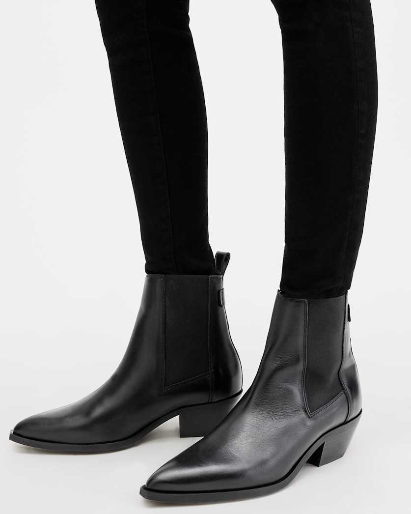 Fox Pointed Western Leather Boots