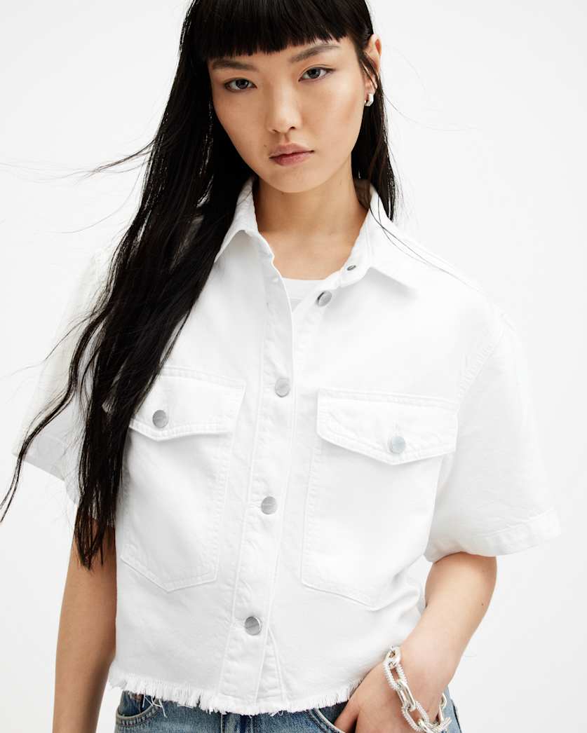 Tove Cropped Oversized Denim Shirt