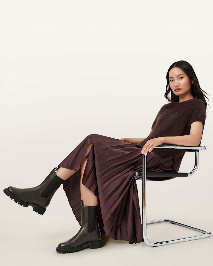 Hallie Leather Ankle Boots