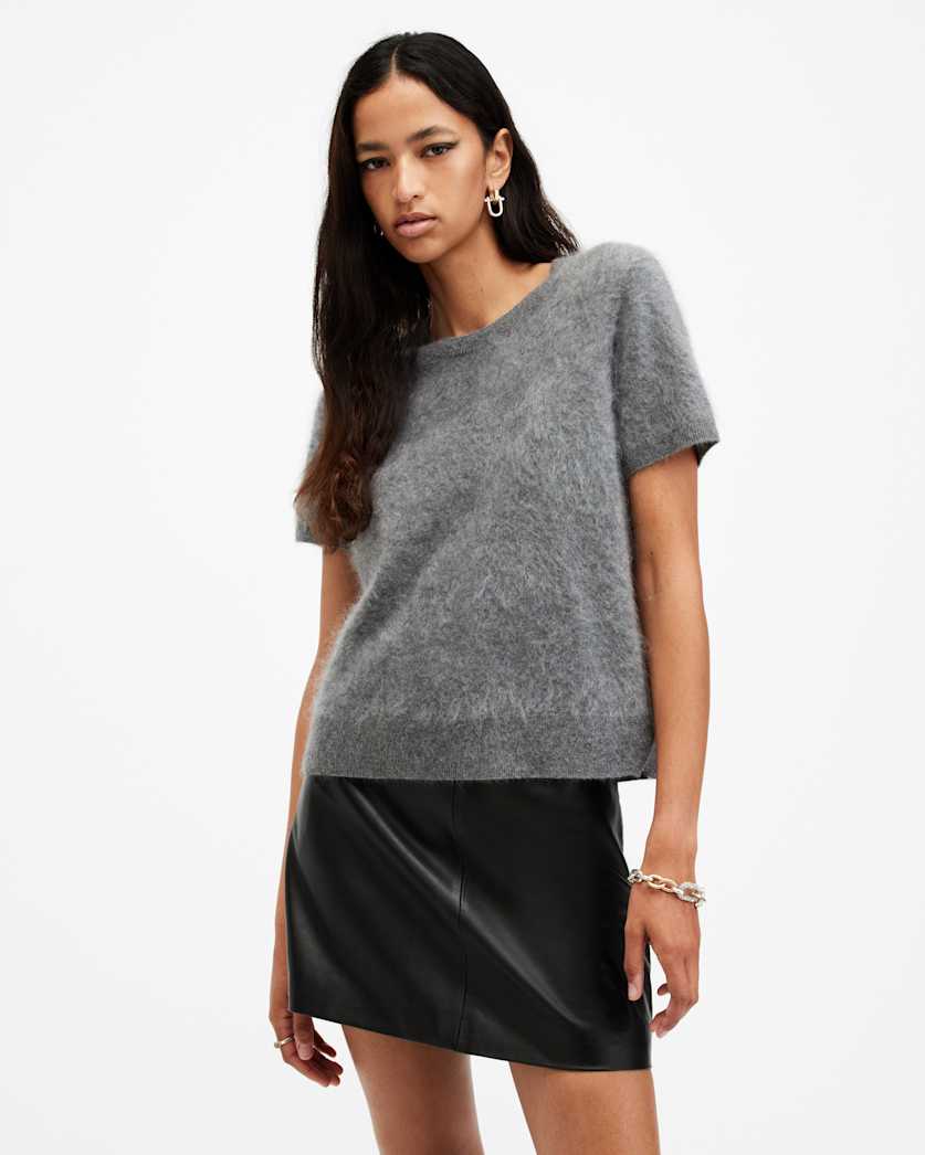 Rebel Brushed Cashmere Knitted T-Shirt