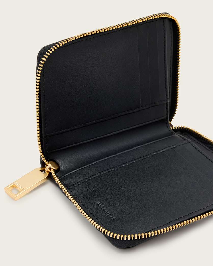 Lena Hex Zip Up Leather Wallet
