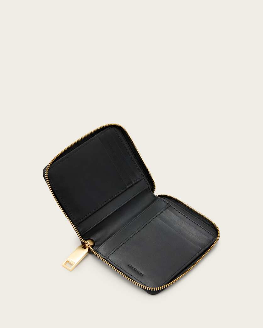 Lena Hex Zip Up Leather Wallet