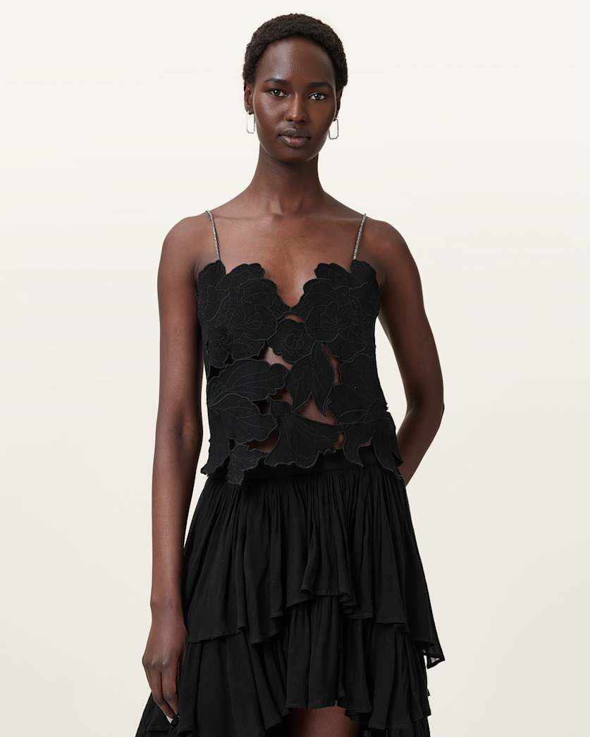 Flora V-Neck Embroidered Top