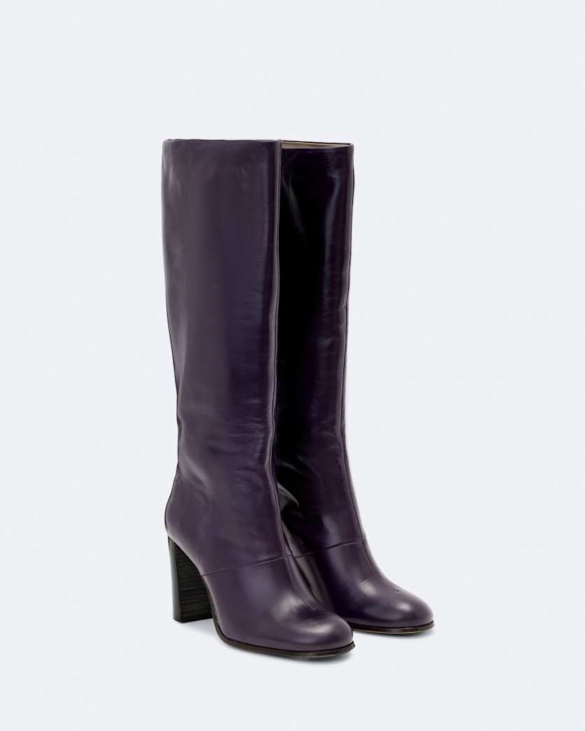 Marisa Leather Heeled Knee-High Boots