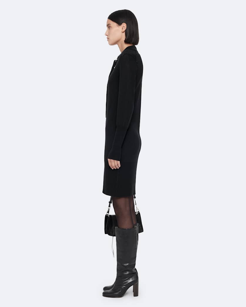 Merino wool polo dress