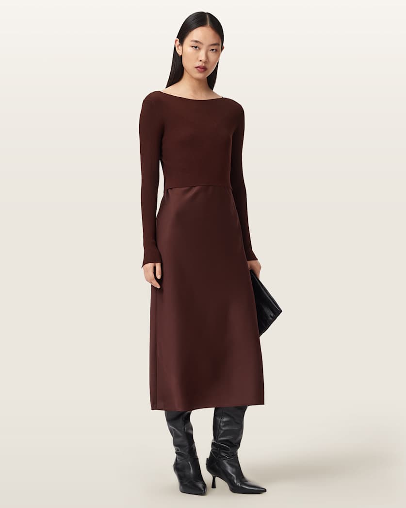knee length dresses for ladies Hera Midi Dress – Wilson and Hunter