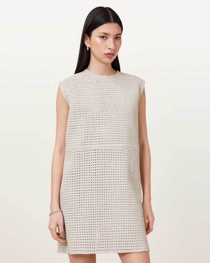 Nessa Woven Leather Mini Dress