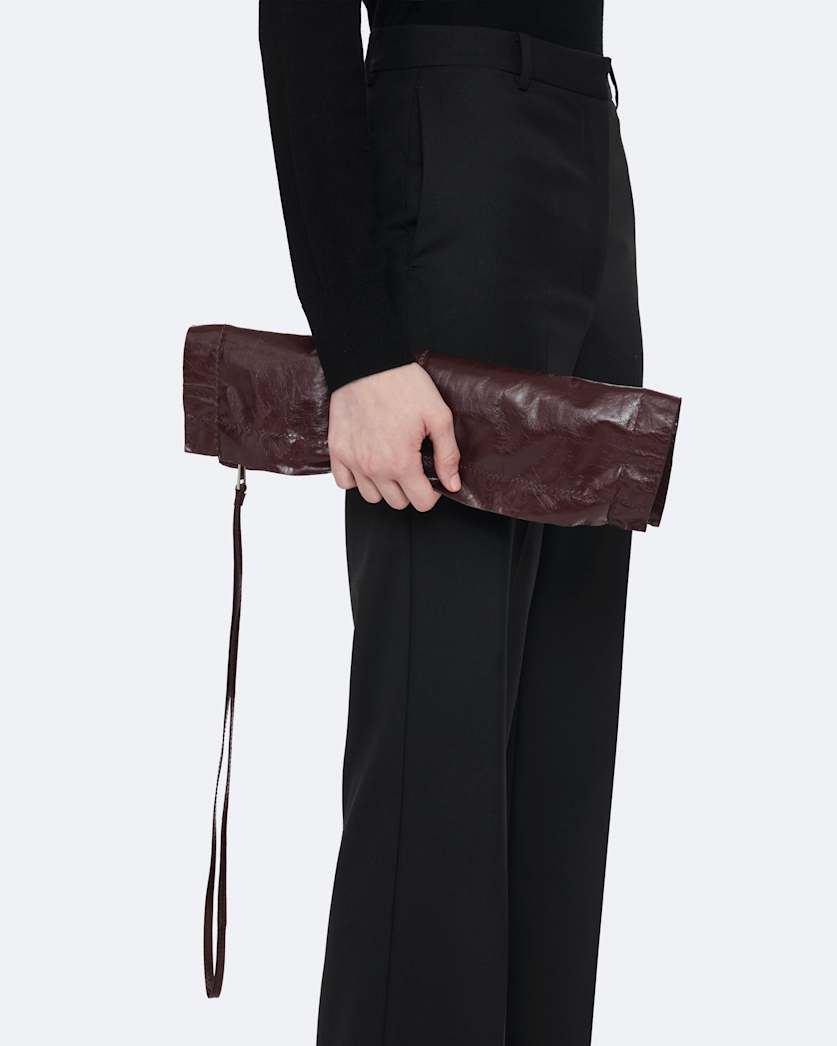 Lutece Fold Leather Clutch