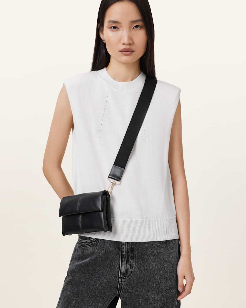 Ezra Quilted Leather Crossbody Bag