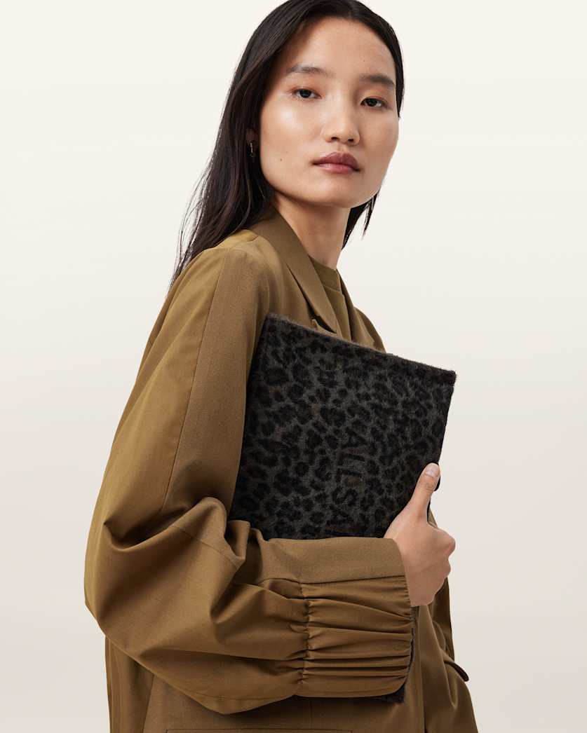 Izzy Leopard Clutch