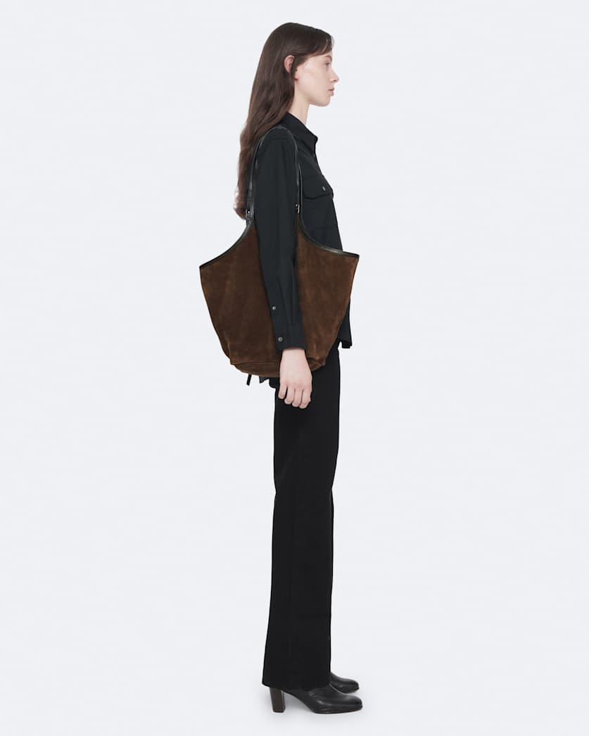 Siloh Suede Magazine Tote Bag