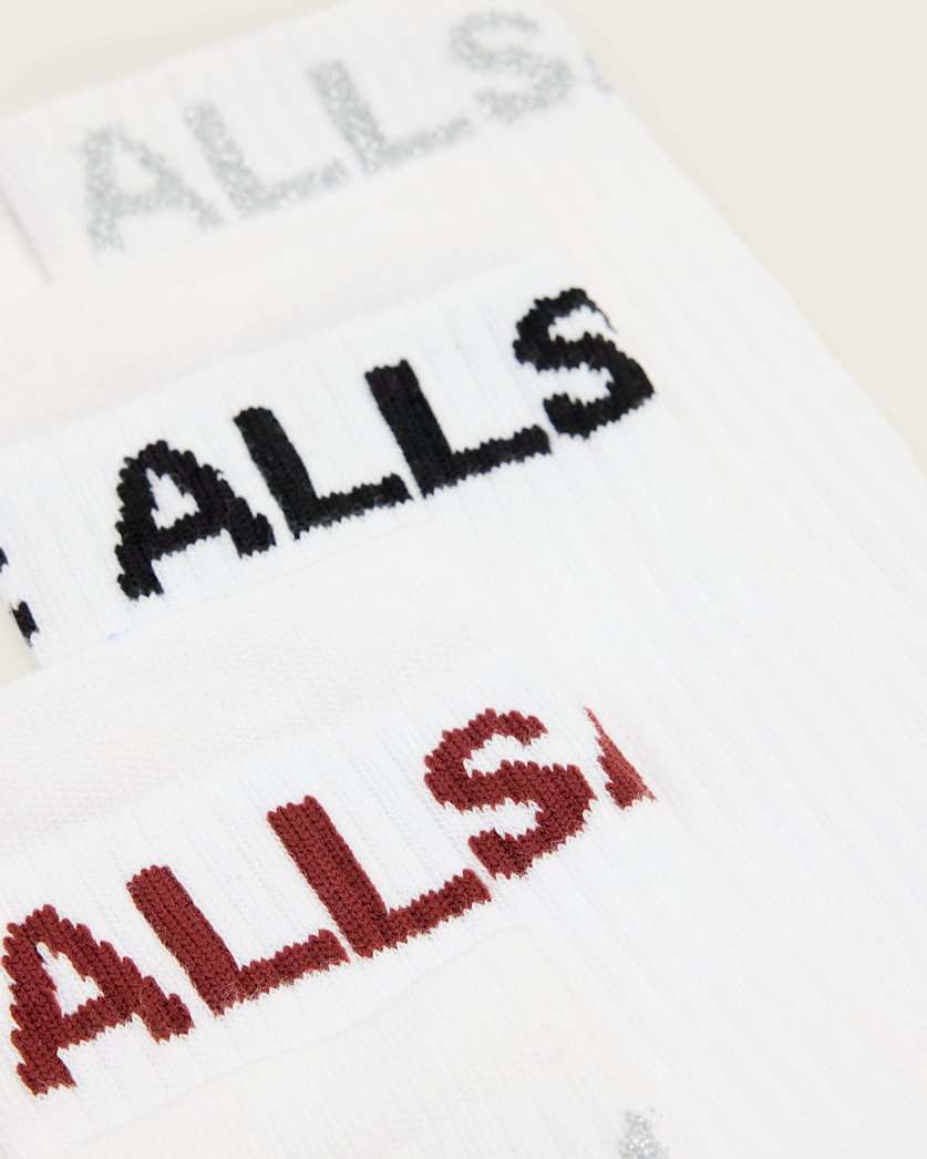 Jae Logo Socks White Multi Pack