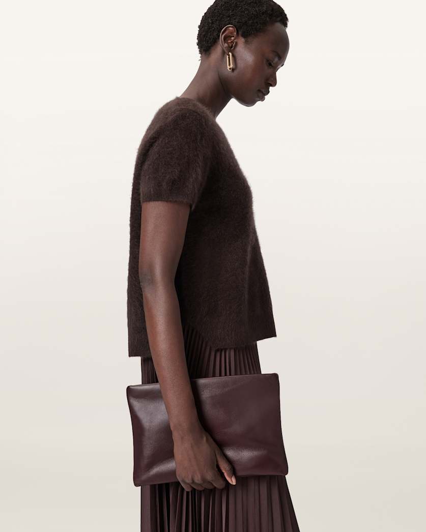 Bettina Leather Clutch Bag