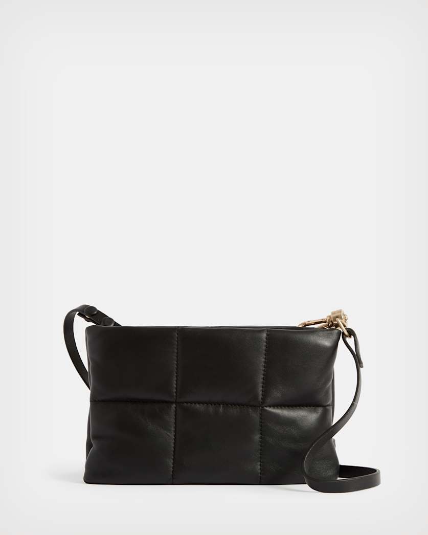 Mila Quilted Leather Pouch Crossbody Bag