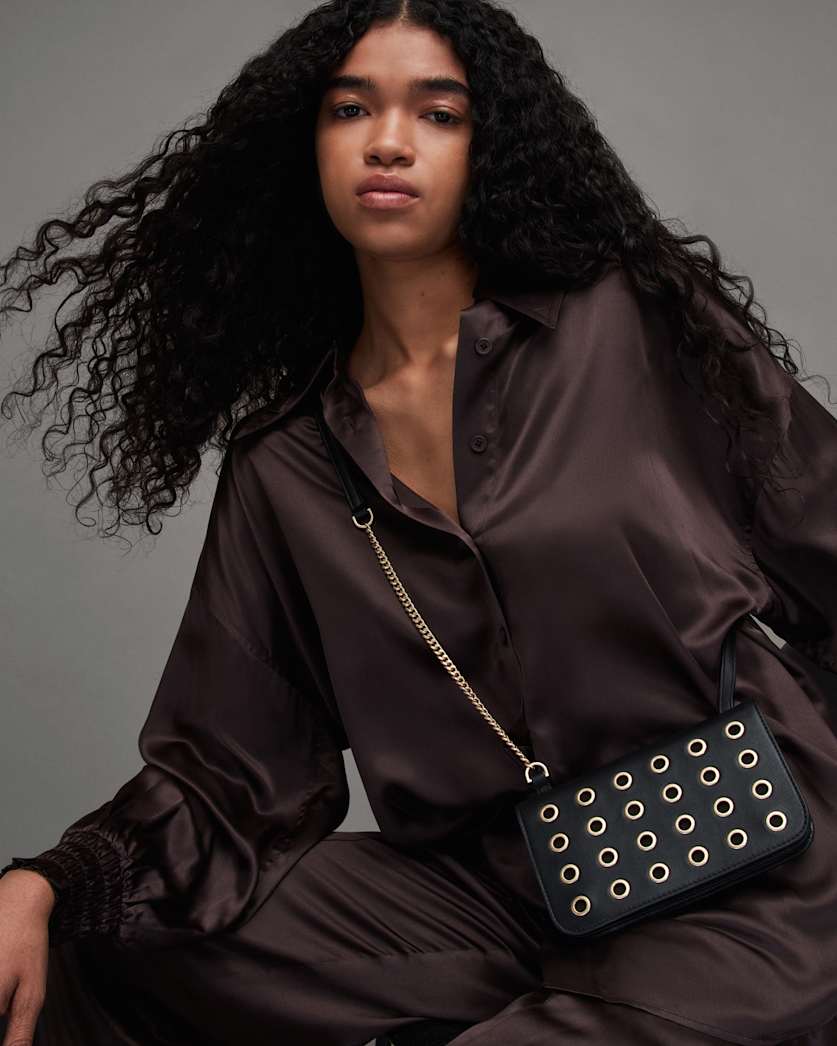 Ludivine Eye Leather Crossbody Bag