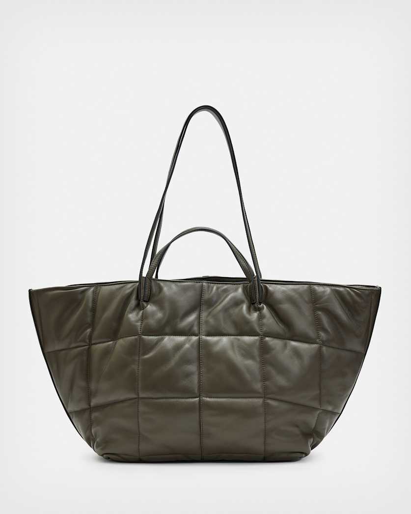Nadaline Leather Quilted Tote Bag