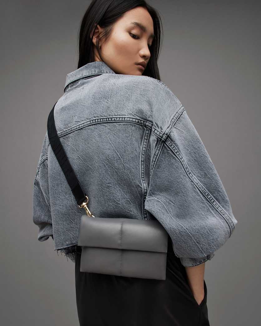 Ezra Leather Quilted Crossbody Bag