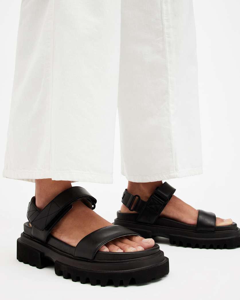 Rory Chunky Leather Velcro Sandals