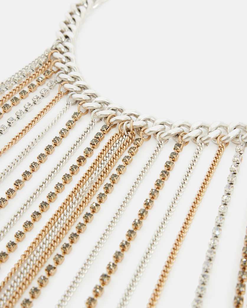 Katryna Fringed Multi Tonal Necklace