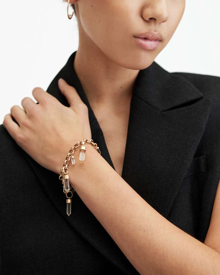 Eryka Gold Tone Pendant Bracelet