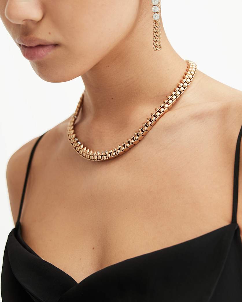 Bobbie Box Chain Studded Necklace