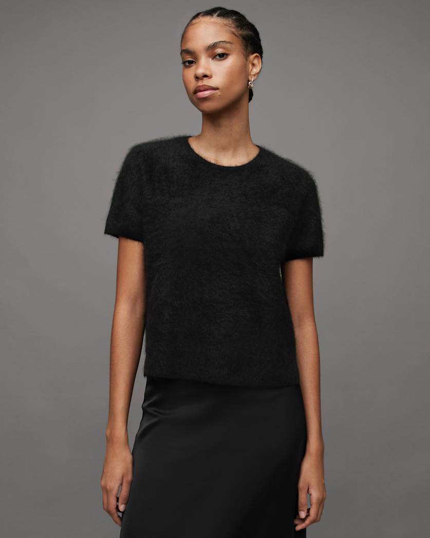 Rebel Brushed Cashmere Knitted T-Shirt