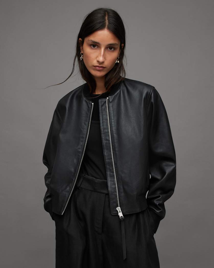 Orten Leather Bomber Jacket