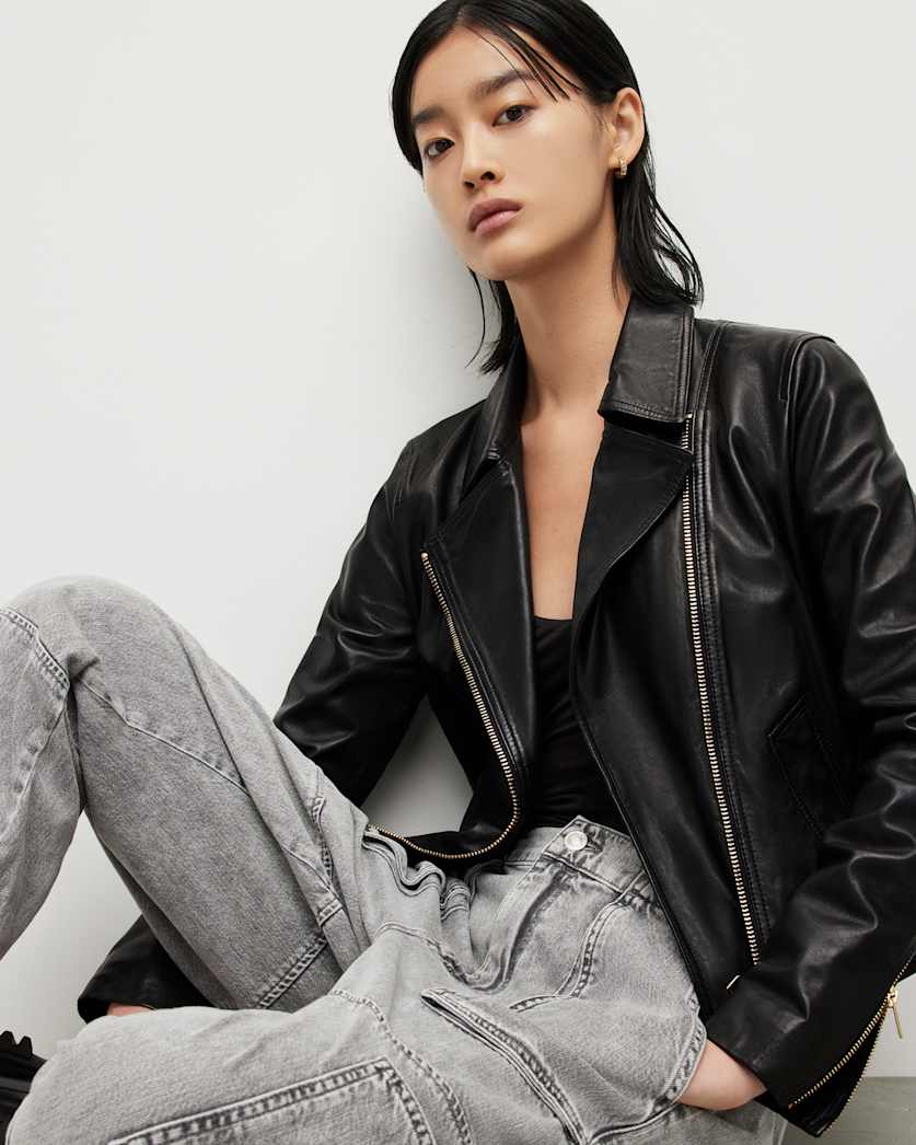 Vela Leather Biker Jacket