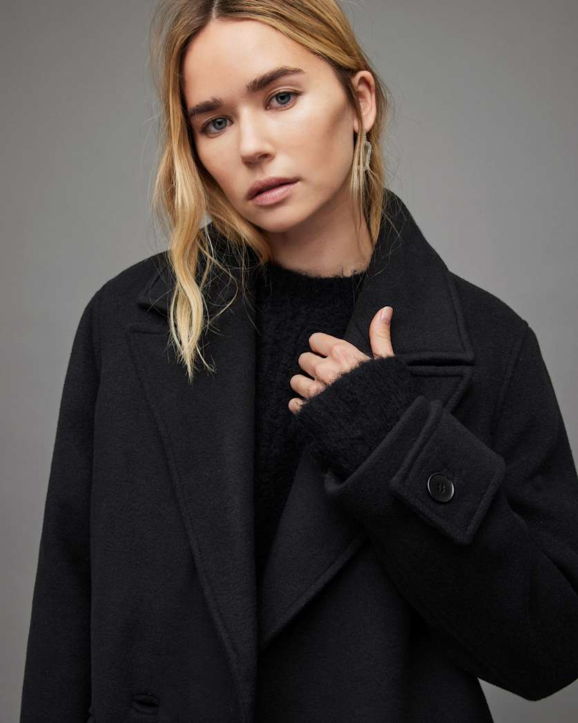 Mabel Oversized Wool Blend Long Coat