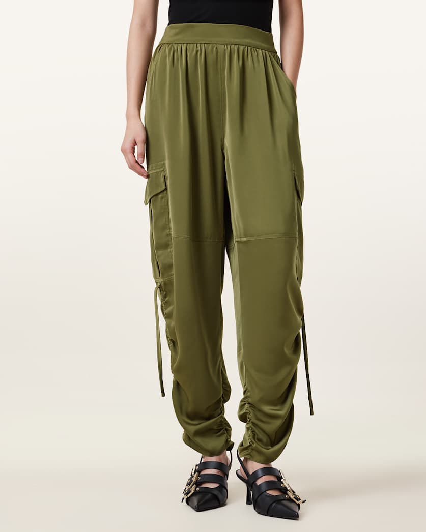 Kaye Relaxed Fit Satin Trousers