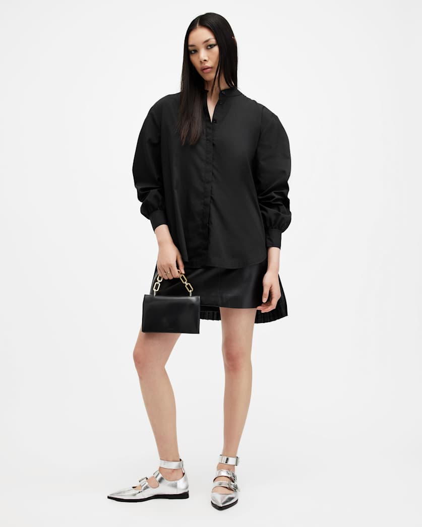Percy Pleated Relaxed Fit Shirt