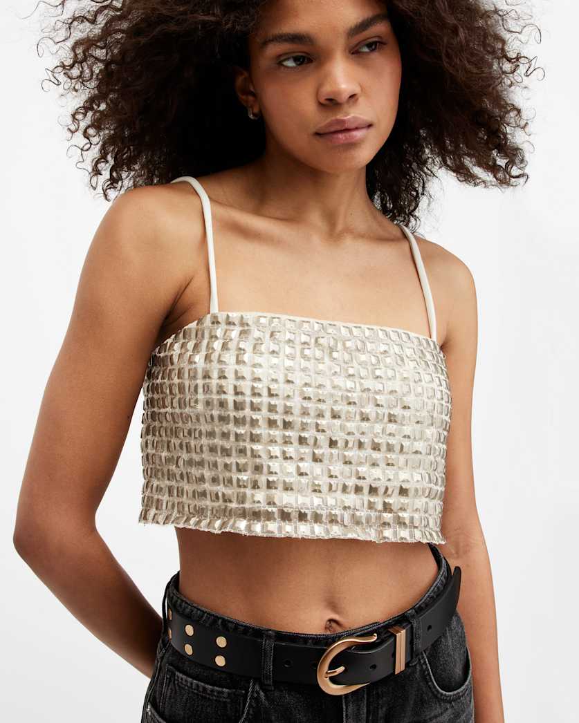 Opeline Embellished Cropped Top