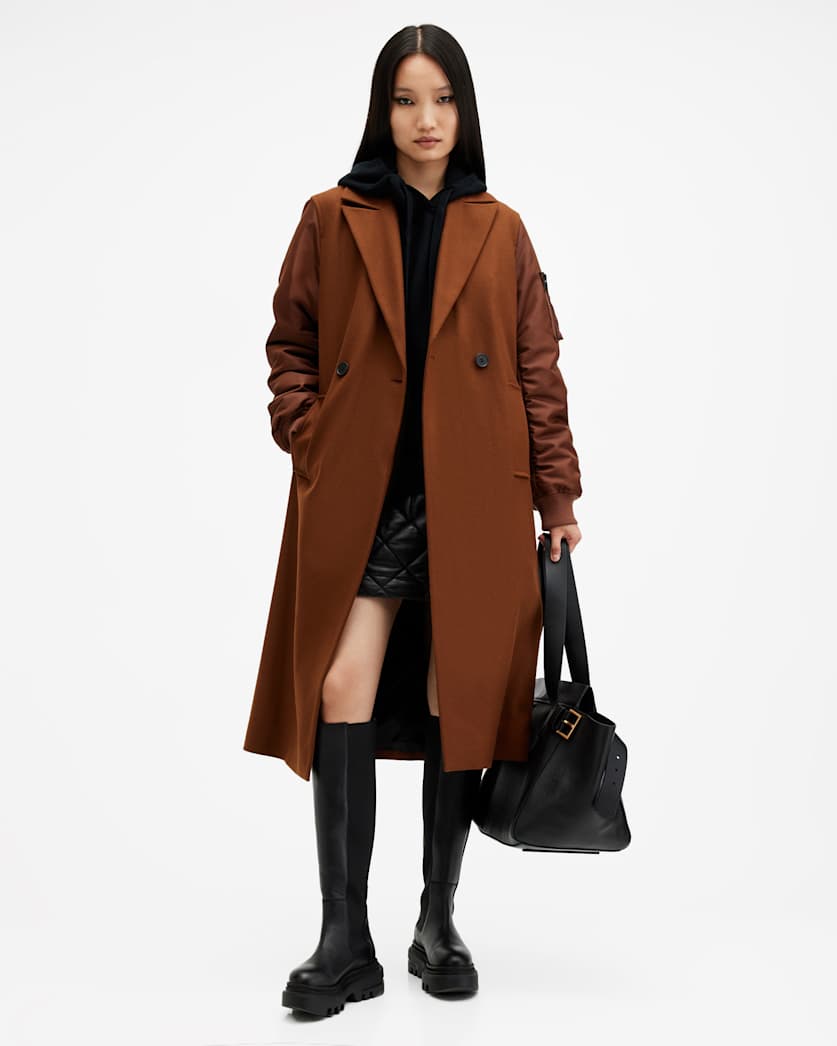 Paulah Wool Blend Double Breasted Coat