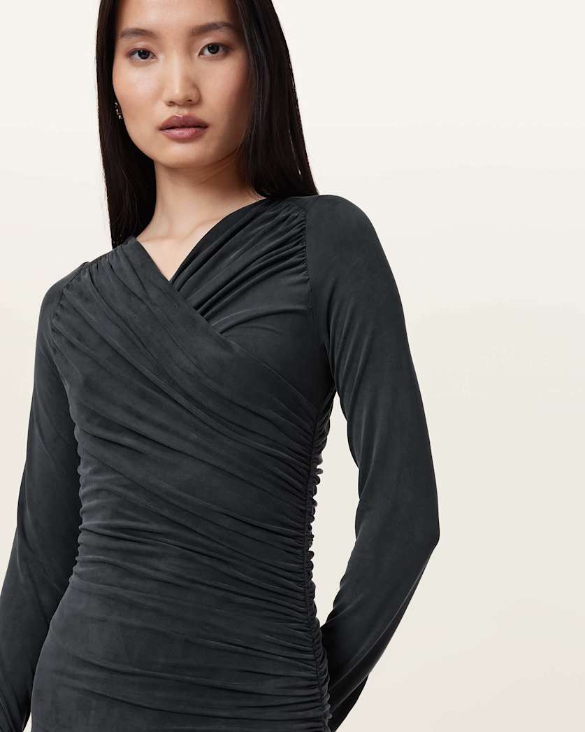 Hanako Cupro Wrap Maxi Dress